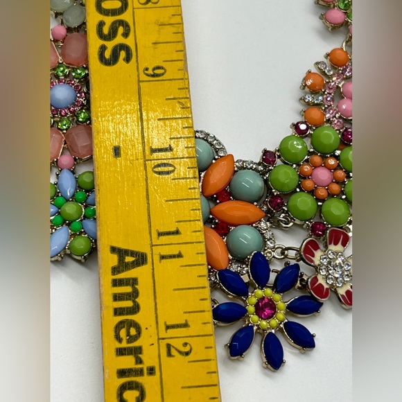 Jeweled Cluster Necklace using replicas of 50’s costume jewelry - Picture 6 of 8